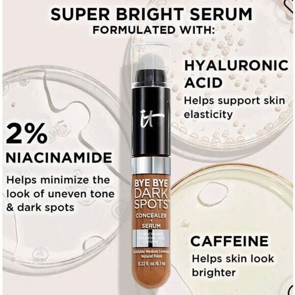 IT COSMETICS - NWT - Bye Bye Dark Spots Corrector + Serum in Tan Cool (40) - Picture 5 of 13